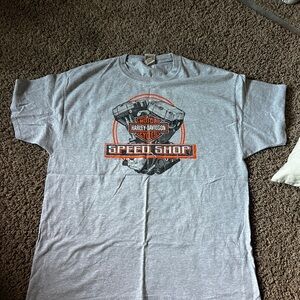 Harley-Davidson Gray Short Sleeve Tee with Bold Graphic